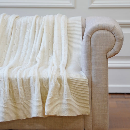 Treccia Wool Cashmere Throw
