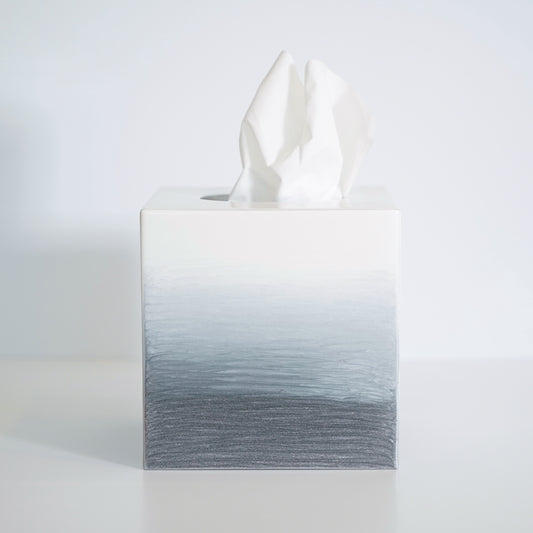 Silver Ombre Boutique Tissue Box Cover
