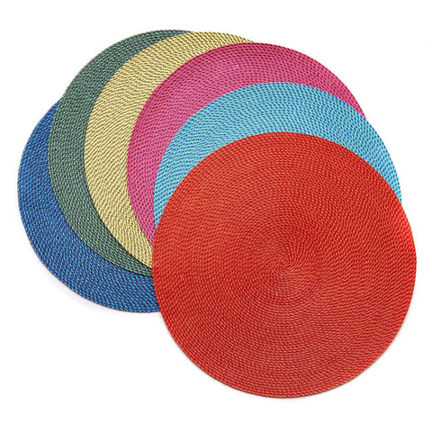 Bright Basketweave Placemats - Set of 4