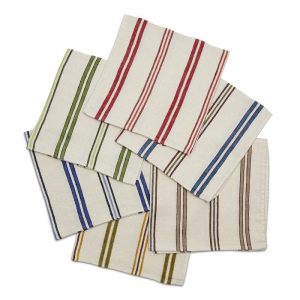 Bistro Striped Cloth Napkins Set of Six – Hidden Lake Garden Home