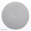 Linen Braid Placemats - Platinum