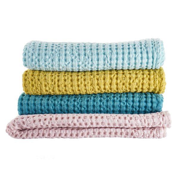 Buonaparte Egyptian Cotton Waffle Luxury Spa Towel Collection, Size: Wash Cloth, Green