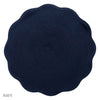 Scalloped Edge Placemats - Navy
