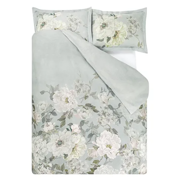 Fleurs Blanche Platinum Duvet Cover & Shams