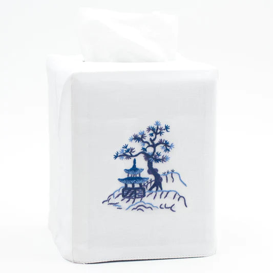 Set of Hand Embroidered Tissue Box Covers
