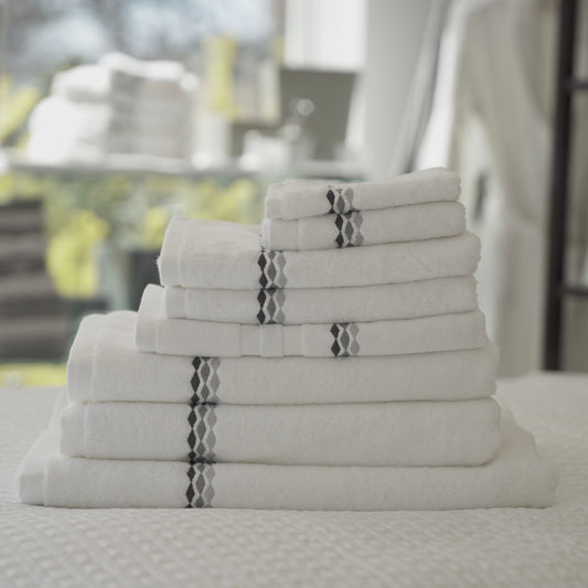 Black Diamond Embroidered Towel Collection