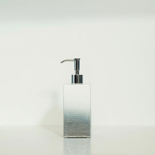 Silver Ombre Box Soap Pump - Silver