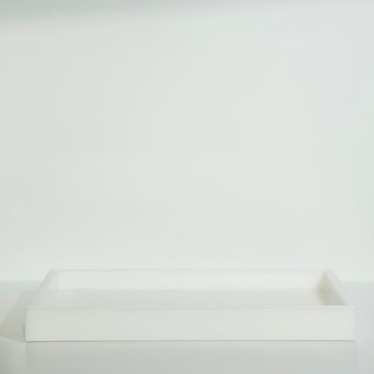 White Lucite Large Vanity Tray