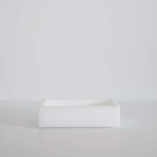 White Lucite Soap Dish