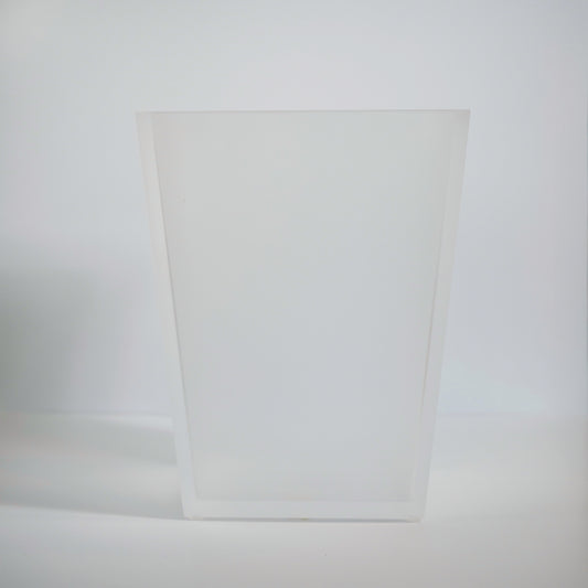 Frosted Lucite Straight Wastebasket