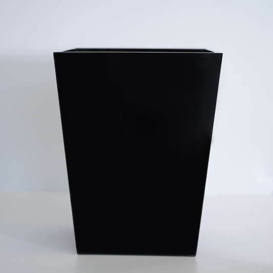 Black Ice Straight Wastebasket & Liner