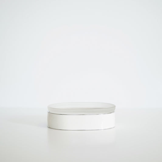 White Silver Essentials Soap Dish