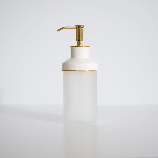 White Gold Essentials Round Soap Pump