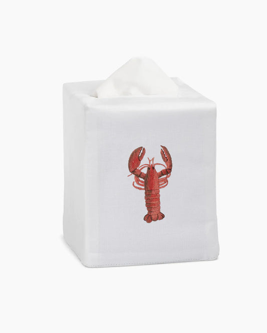 Lobster Hand Embroidered Tissue Box Cover