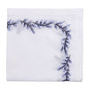 Floral Branch Embroidered Napkin - Navy