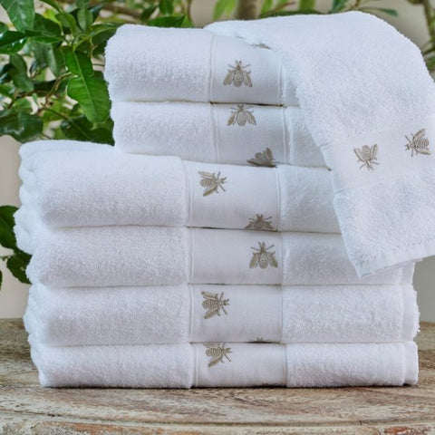 Abyss Bees Bath Towels | Linen (770)