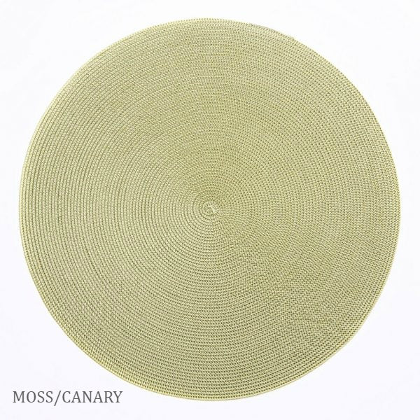 Linen Braid Placemats - Moss/Canary