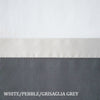 Home Treasures - Borders Bedding - White/Pebbles/Grisaglia Grey