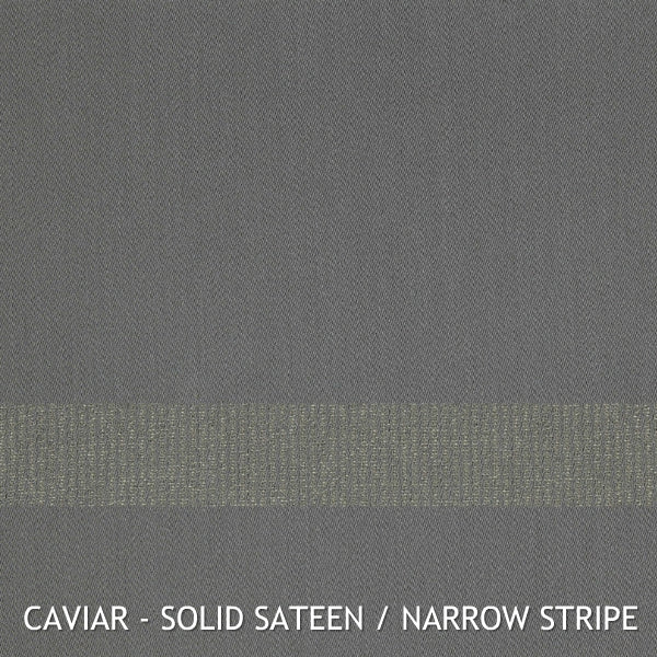 Leonardo Caviar - Solid Sateen with Narrow Stripe