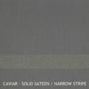 Leonardo Caviar - Solid Sateen with Narrow Stripe