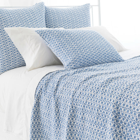 Pine Cone Hill - Tyler Quilted Coverlet & Shams - French Blue