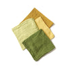Washed Linen Napkin Collection - Green & Yellow